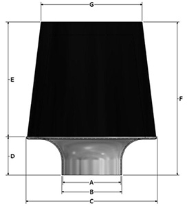 ITG Rubber JC60RN 102 мм губчатый воздушный фильтр