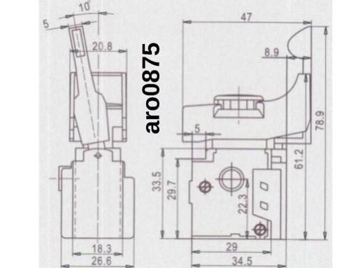 Выключатель FA2-6/1BEK Einhell Eurotec