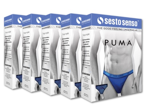 Трусики Puma tanga - SESTO SENSO - 5 шт., р.л.