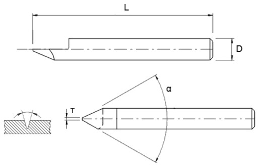 Фрезы Твердосплавные гравировальные фрезы VHM V-Type CNC