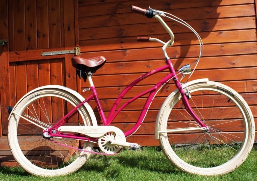 Женский велосипед Beach Cruiser 26 розовых Shimano 3 скорости RASPBERRY RoyalBi