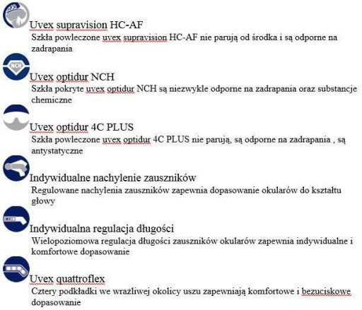 Okulary OCHRONNE Nieparują UVEX I-VO 9160.275