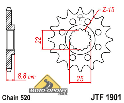 Zestaw napęd-owy KTM 450 SX-F 07-12r S.Wzmocniony