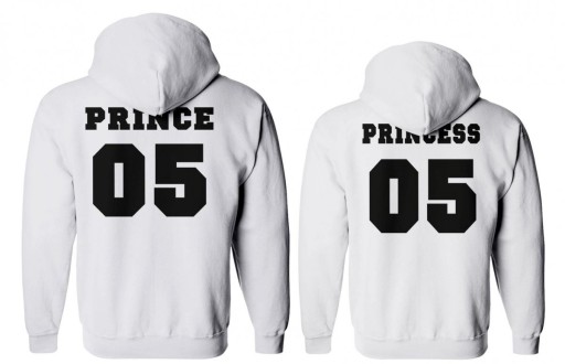 кофты для пар с капюшонами PRINCE и PRINCESS размер XXL