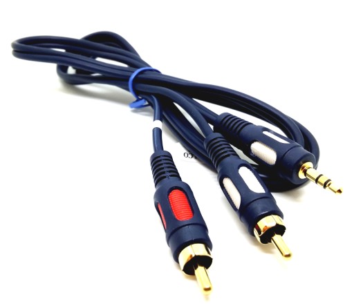 КАБЕЛЬ Jack-2 RCA jack 3,5 мм - 2 RCA 5 м каплевидный
