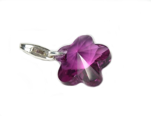 charms KWIATEK FUCHSIA Swarovski zawieszka