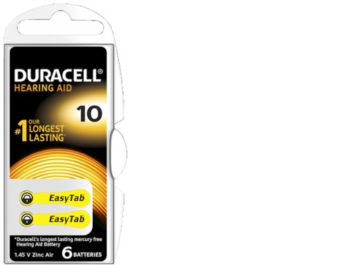 30 батареек для слуховых аппаратов DURACELL 10 PR70