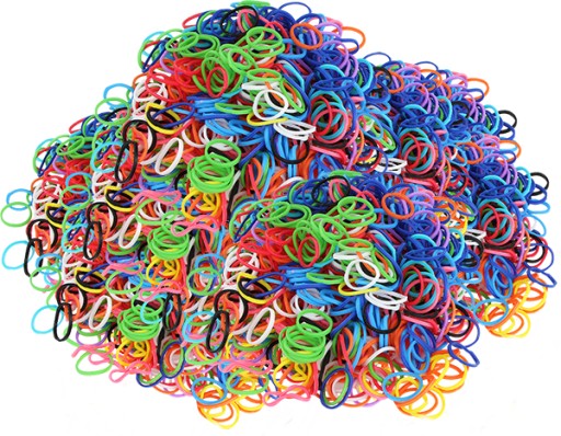 Набор браслетов из цветных резинок Loom Bands 600шт.