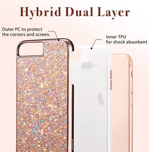 Чехол ESR для iPhone 7 Plus Glitter Pink 5,5 дюйма