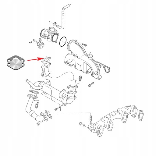 Крышка клапана рециркуляции отработавших газов 1,2 1,4 1,9 2,0 TDi AUDi A2 A3