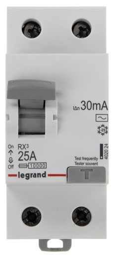 WYŁĄCZNIK RÓŻNICÓWKA 25A TYP AC LEGRAND RX3 402024