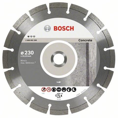 Алмазный диск BOSCH 230 для твердого бетона