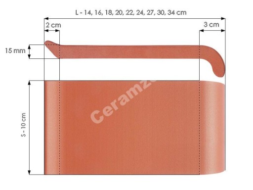 Parapety Ceramiczne Zewnętrzne Typ S KASZTAN 30cm