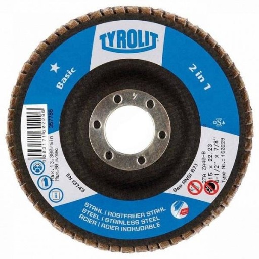 ДИСК ШЛИФОВАЛЬНЫЙ ДИСК 125 GR P60 27A TYROLIT