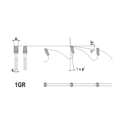 ДИСК ДЛЯ ДЕРЕВА 80X20MM 16Z ​​КОНУСНАЯ РЕЗКА ПИЛА