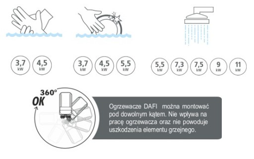 Водонагреватель DAFI 9 кВт 400 В - термопара