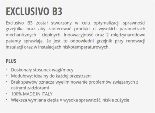 Алюминиевый радиатор 800 FONDITAL B3 EXCLUSIVO 1 ребро, высота 90см ga007