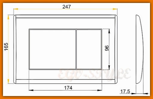 Кнопка смыва для унитаза AlcaPLAST Chrome M271 Delfin