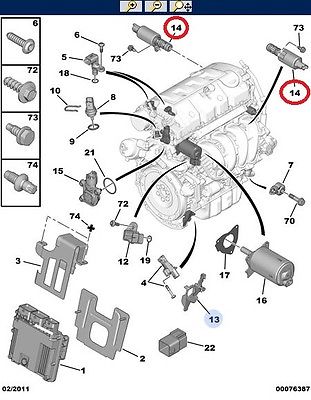 ДАТЧИК ПЕРЕМЕНА ФАЗ PEUGEOT 308 508 1.6 THP VTI