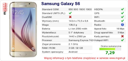 ТЕЛЕФОН SAMSUNG GALAXY S6 G920F ЗОЛОТОЙ