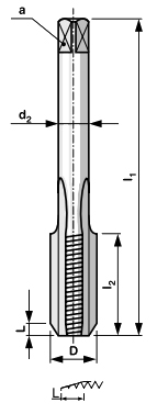 Gwintownik calowy UNF 6-40 2cz ręczny HSS DIN 2181