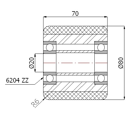 РОЛИКЫ 80X70 для ГРУЗОВИКОВ 80-70