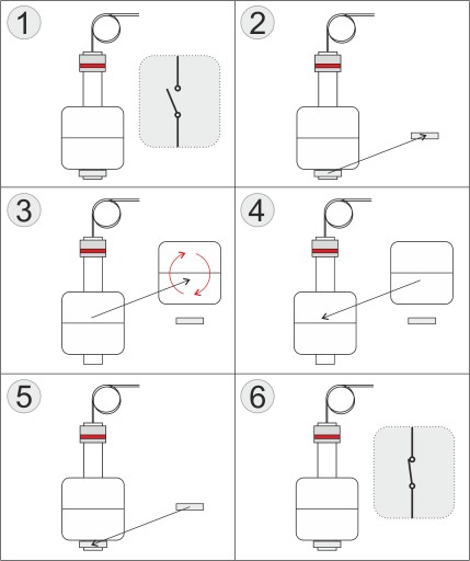 Поплавковый датчик уровня жидкости 125C Контакт