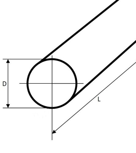 Pręt poliamid wałek fi 16x500mm PA6+MoS2 czarny