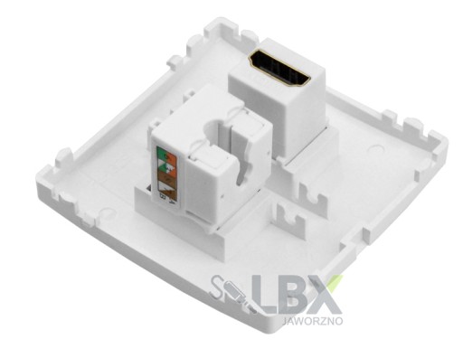 Настенная розетка скрытого монтажа с разъемом HDMI и RJ-45