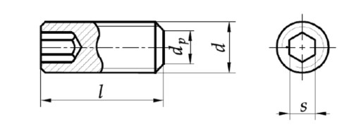 M10x1x12 Установочный винт с мелким шагом DIN 913 5 шт.