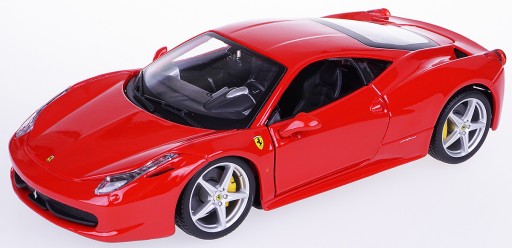 FERRARI 458 ITALIA МЕТАЛЛИЧЕСКАЯ МОДЕЛЬ BBURAGO 1:24 НОВАЯ