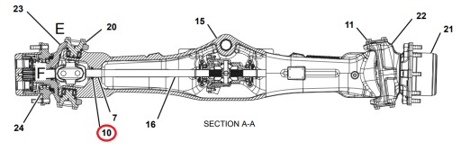 USZCZELNIACZ PÓŁOSI DŁUGIEJ CAT 428E 428F 2097464