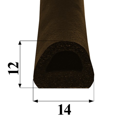 Uszczelka samoprzylepna SD-55 BRĄZ 14x12mm 40mb