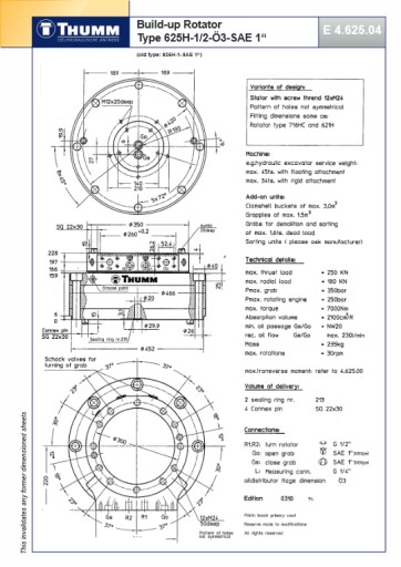 Ротатор THUMM 625 H-1/2 Грейферный кран 25 тонн НОВЫЙ