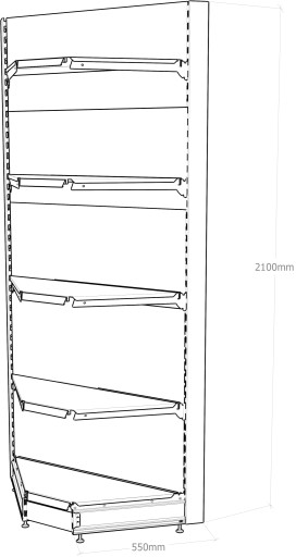 MAGO металлический уголок SHOP SHELF 210/90/55