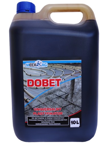 ПЛАСТИФИКАТОР ДЛЯ БЕТОНА -10L- DOBET - ПОЛОЕ ОТОПЛЕНИЕ