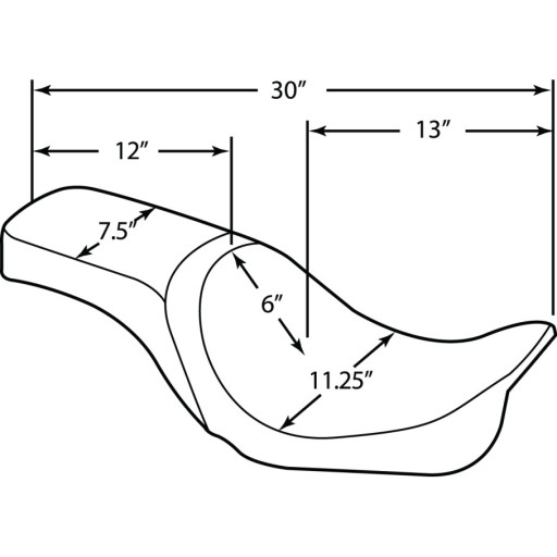 СИДЕНЬЕ HARLEY DYNA STREET LOW WIDE SUPER SEAT 06-17