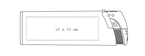 Zapalniczka Piezo z nadrukiem UV - 100 sztuk