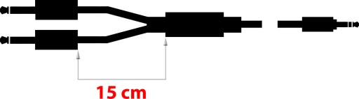 Кабель Jack 3,5 мм — 2x Jack 6,3 мм Klotz 12 м