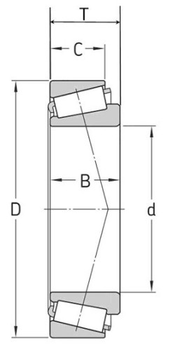 33205 FBJ Łożysko stożkowe 25x52x22