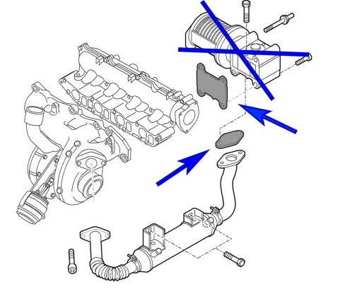 Заглушка EGR Fiat Opel Lancia Saab 1.9 JTD CDTI