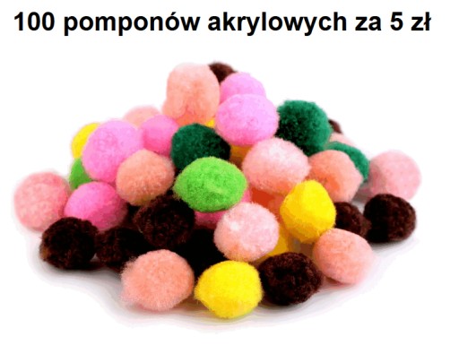 NAJNOWSZE WIADOMOŚCI !!! pompony 100 sztuk za 5 zł