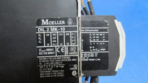 Контактор MOELLER DIL 2MK-10, катушка 230В