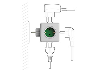 PowerCube Original USB-разветвитель, СЕРЫЙ