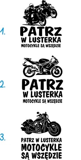 Наклейка Посмотрите в зеркало, мотоциклы повсюду XL