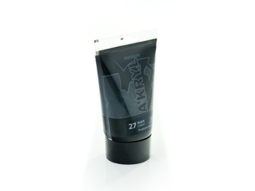 Farba akrylowa TUBA dla plastyków 100ml -27 Czarny