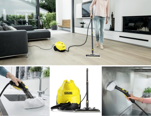 PAROWNICA MYJKA MOP PAROWY DO FUG PODŁÓG KAFELEK SC 3 KARCHER 1900W ZESTAW