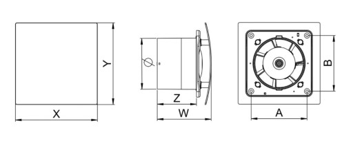 ВЕНТИЛЯТОР ДЛЯ ВАННОЙ AWENTA WEI100 STANDARD INOX