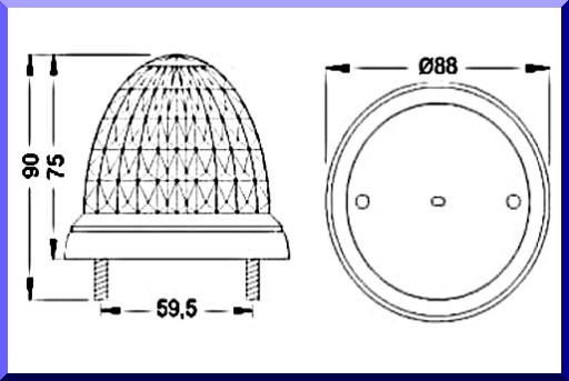 lampa 12 LED SMD sygnalizacyjna migająca kogu ostrzegawcza 12v 24v zielona