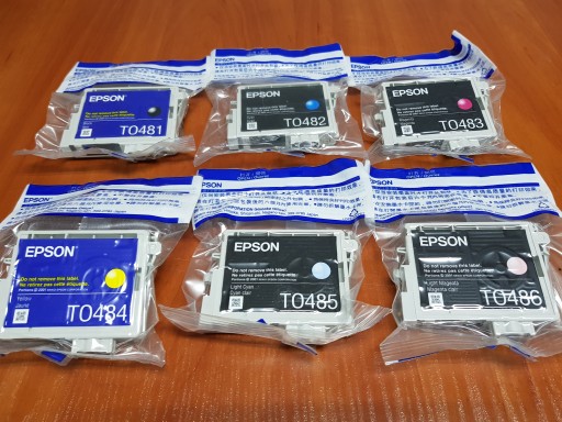 TUSZ EPSON ORY. T0481-486 T0487 R200 NOWE